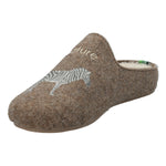 Pantufla Fibras Recicladas Unisex Slipper Zebra Café Rockford