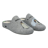 Pantufla Fibras Recicladas Unisex Slipper Penguin Gris Rockford