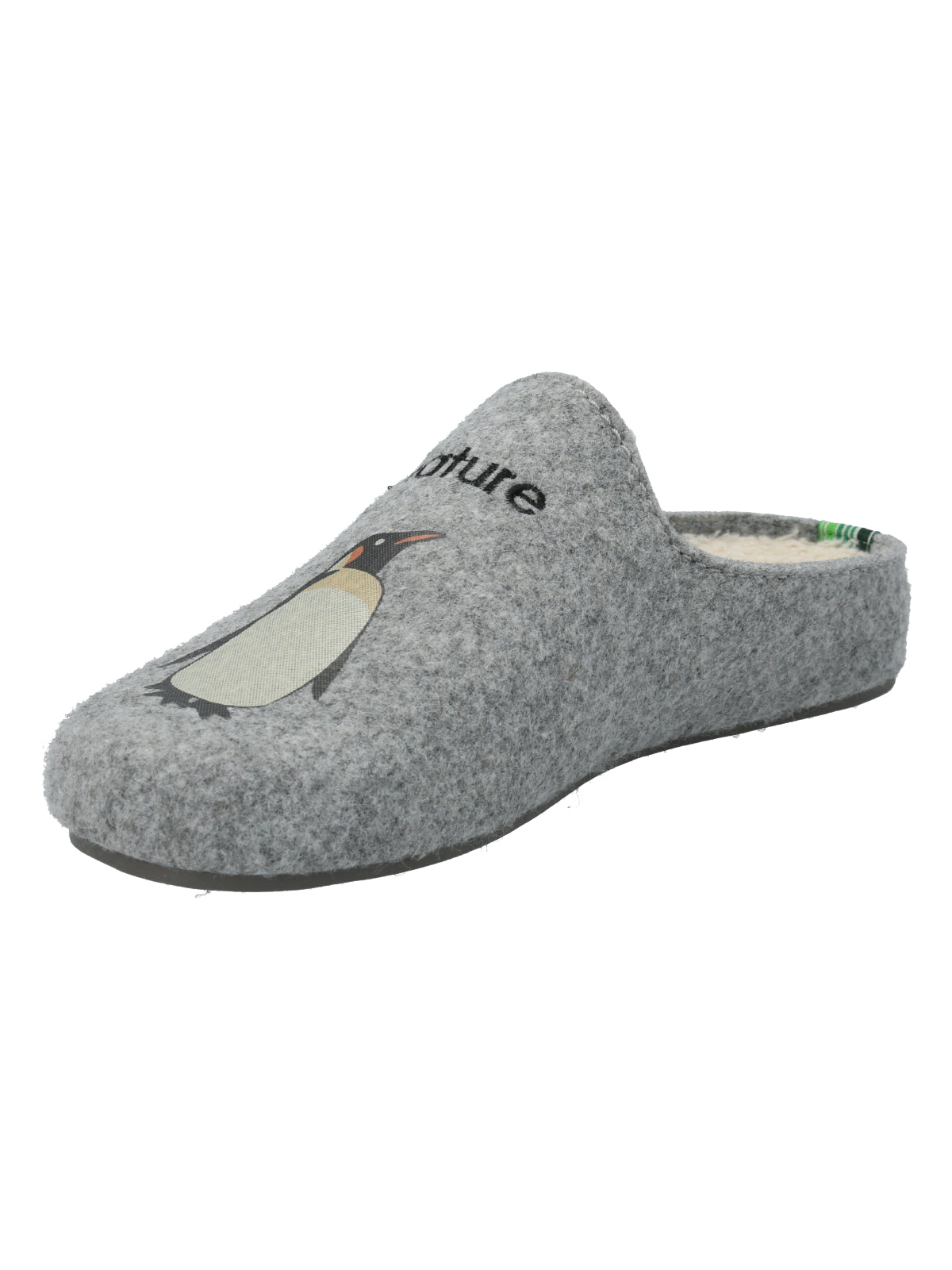 Pantufla Fibras Recicladas Unisex Slipper Penguin Gris Rockford