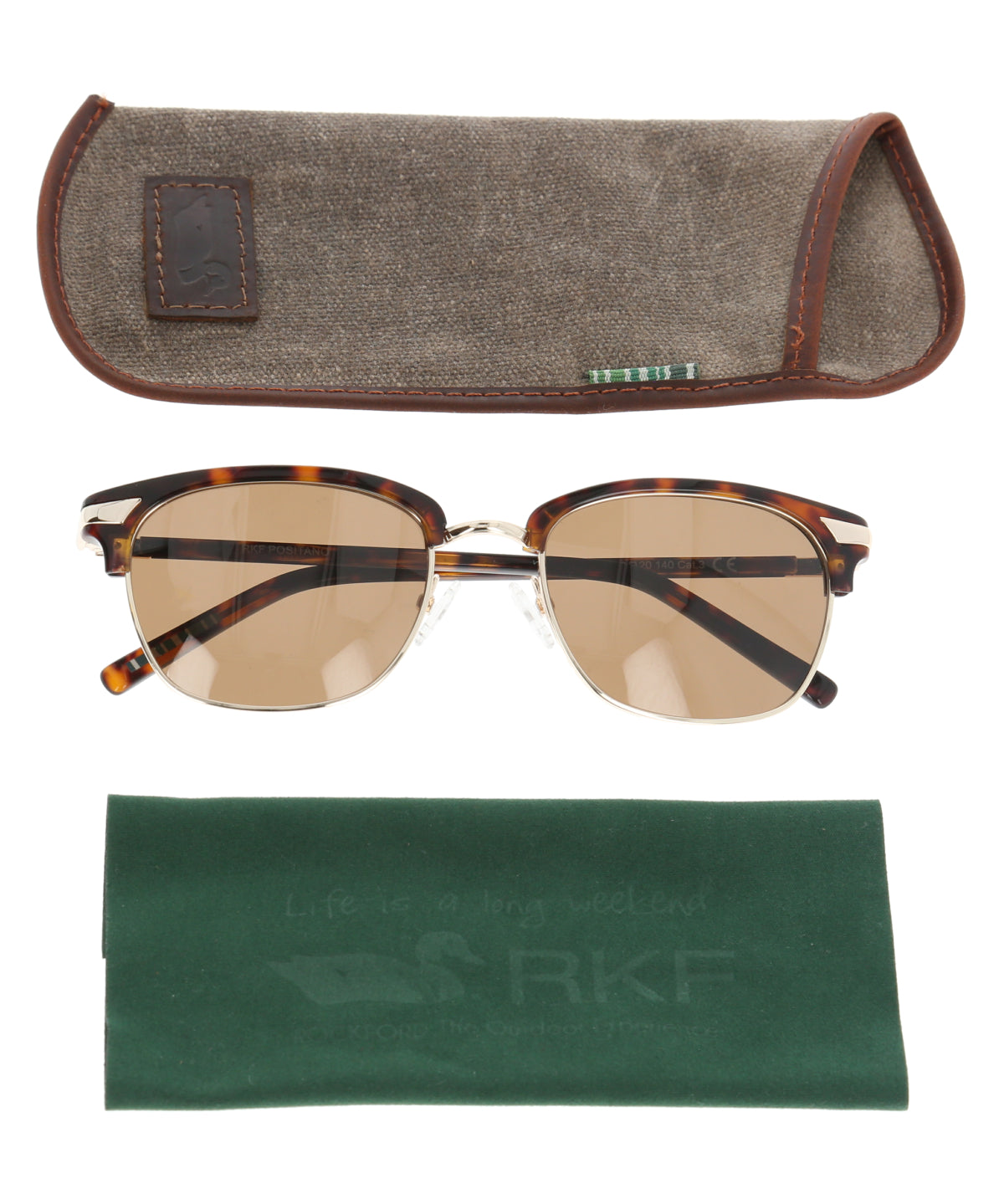 Anteojo De Sol Biodegradable Unisex Rkf Positano Café Rockford