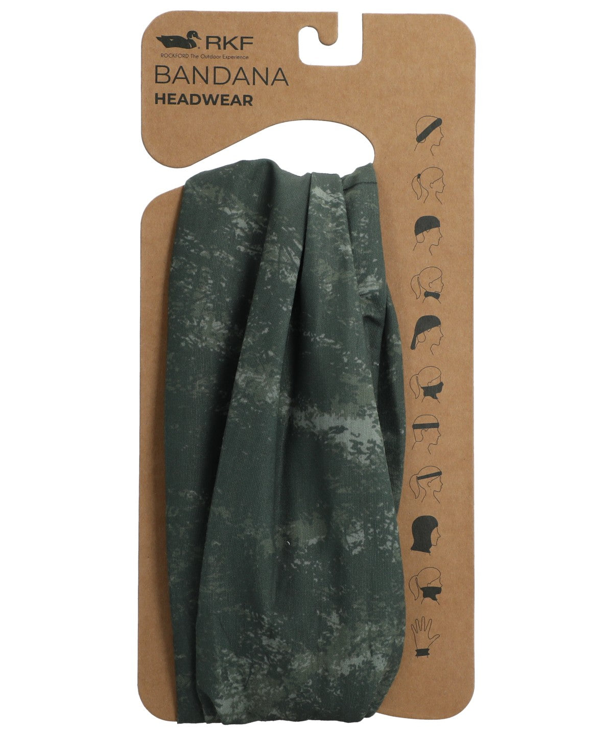 Bandana Poliester Reciclado Unisex Rkf Forest Buff Verde Rockford