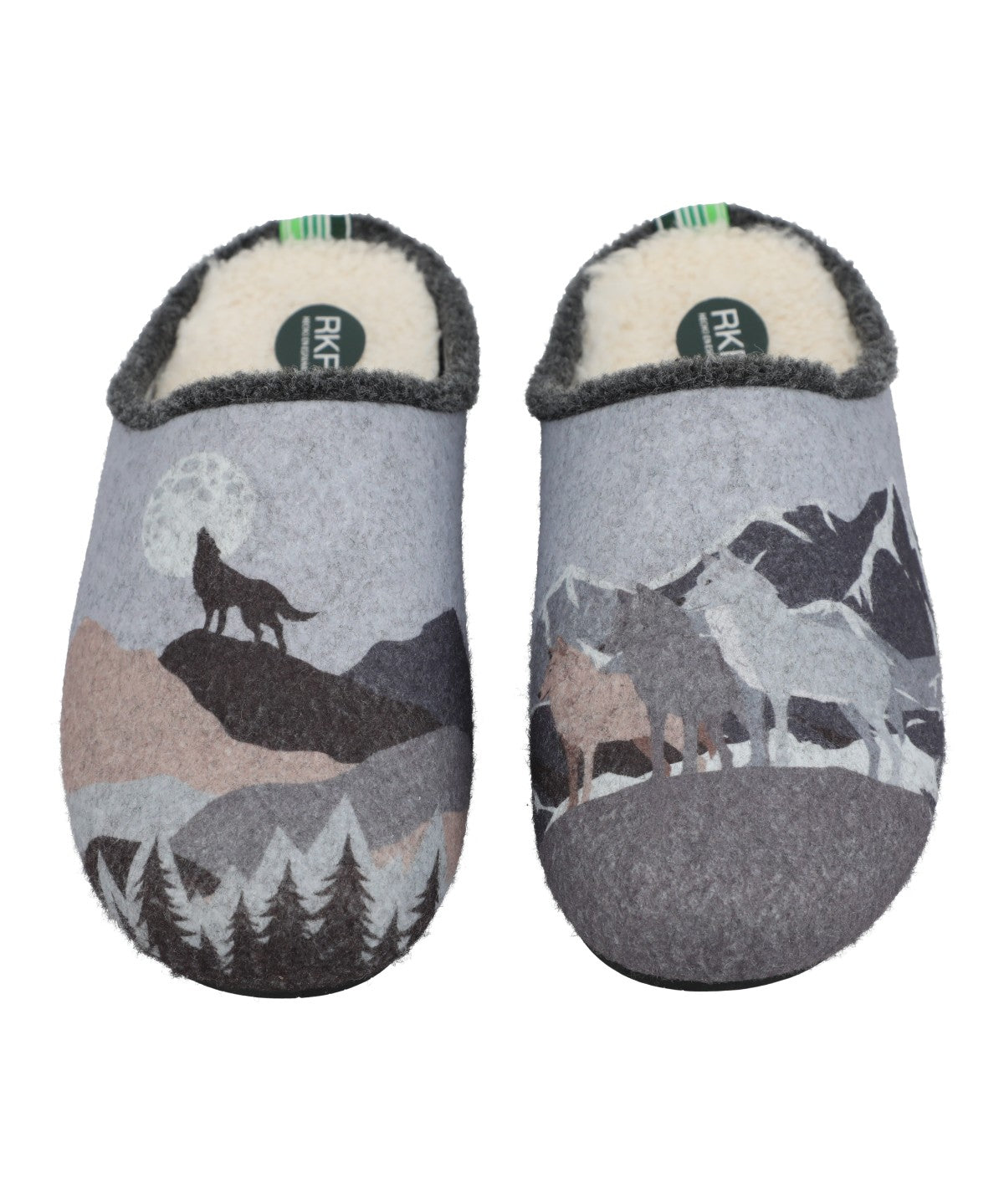 Pantufla Fibras Recicladas Unisex Rkf Slipper Wolf Gris Rockford