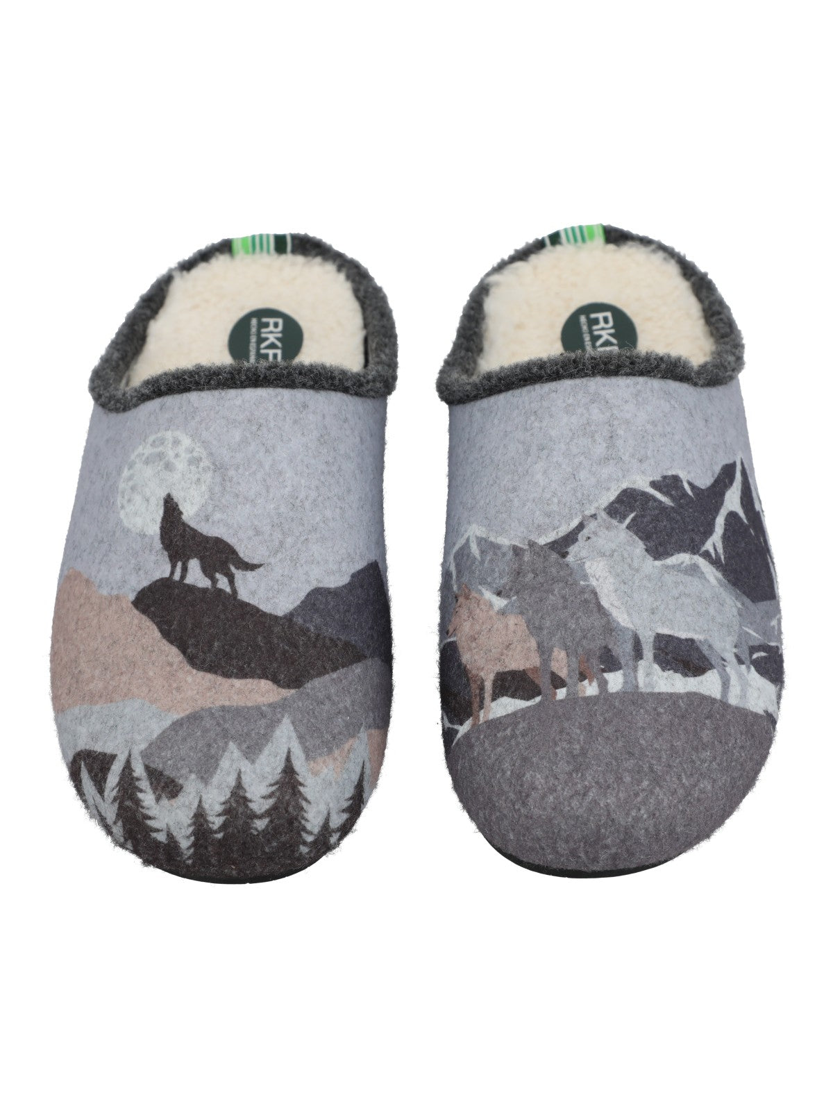Pantufla Fibras Recicladas Unisex Rkf Slipper Wolf Gris Rockford