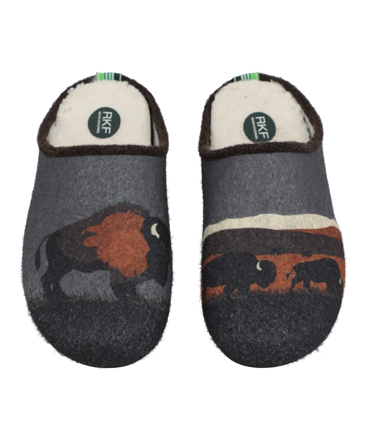 Pantufla Fibras Recicladas Unisex Rkf Slipper Bisonte Café Rockford