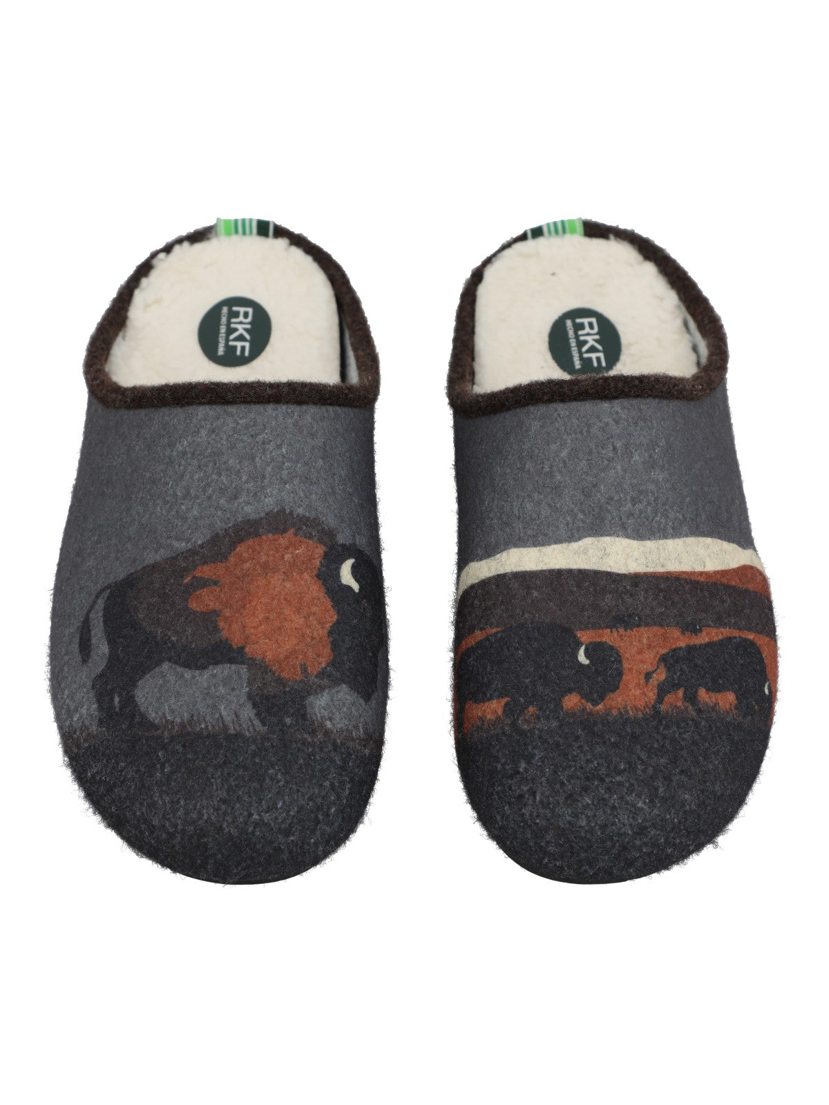 Pantufla Fibras Recicladas Unisex Rkf Slipper Bisonte Café Rockford
