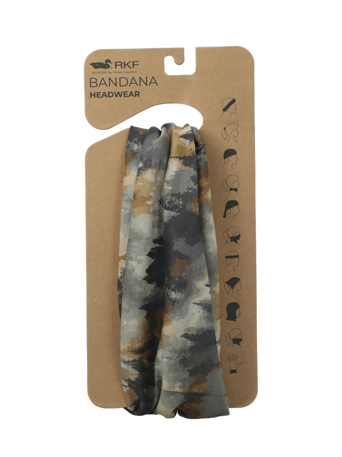 Bandana Fibras Recicladas Unisex Rkf Trees Buff Oliva Rockford