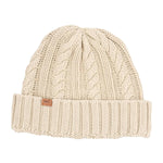 Gorro Algodón Unisex Beanie Braid Washed Blanco Rockford