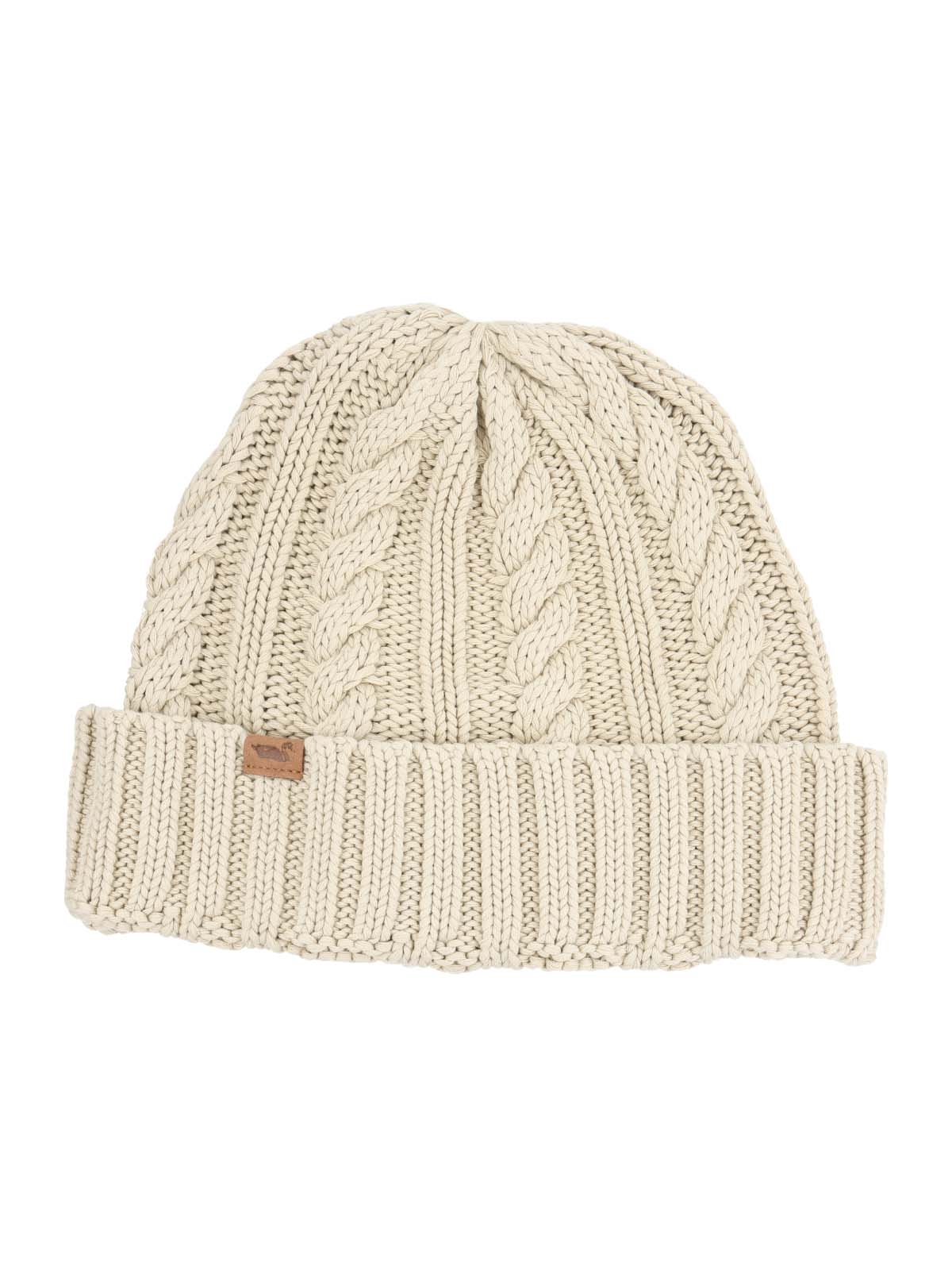 Gorro Algodón Unisex Beanie Braid Washed Blanco Rockford