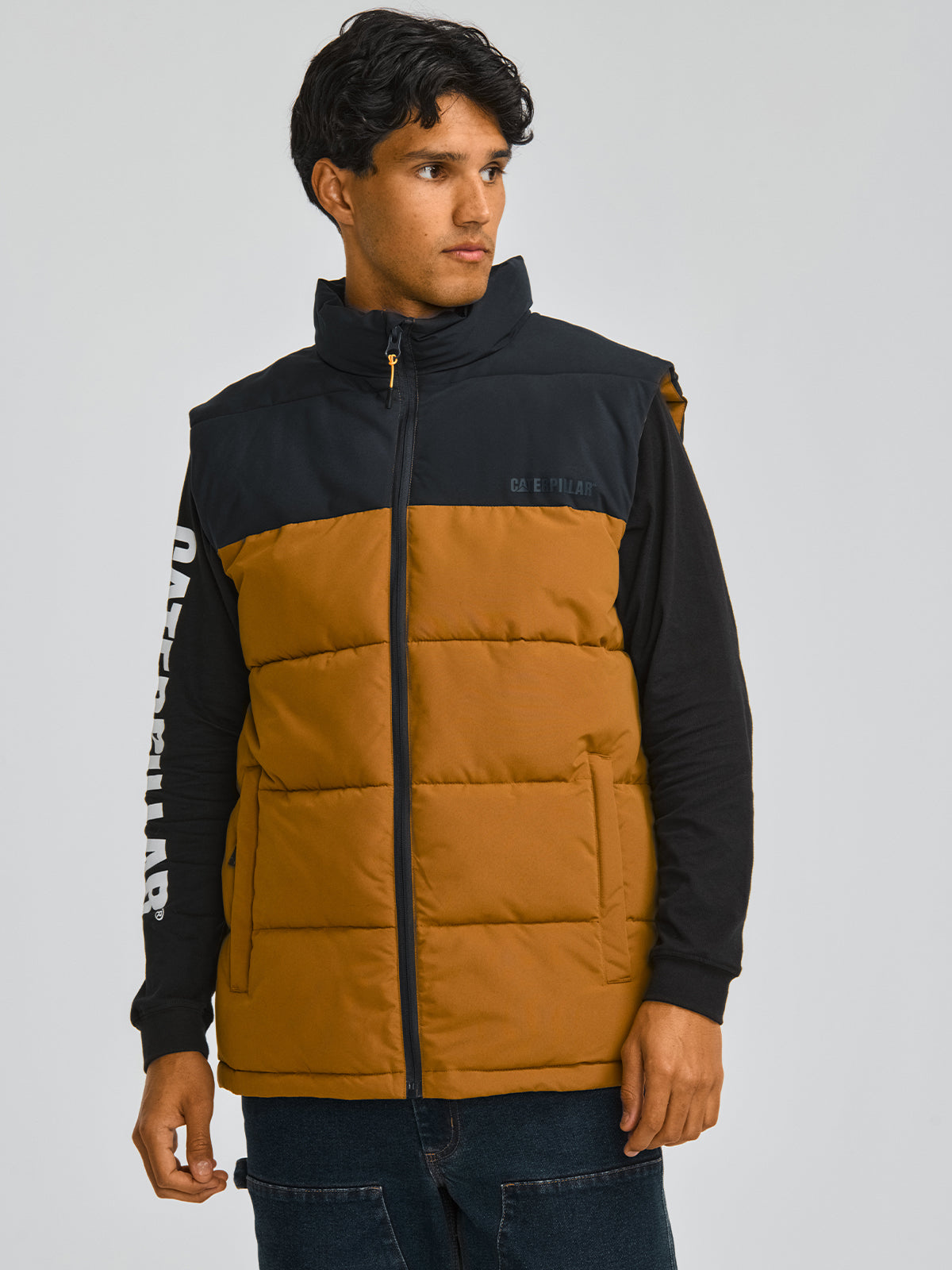 Chaqueta Sin manga Casual Hombre ARCTIC ZONE VEST Café CAT