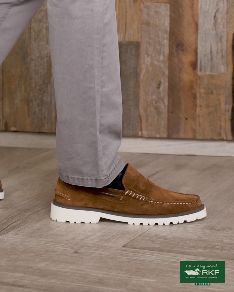 Mocasín Cuero Hombre Piave Café Rockford